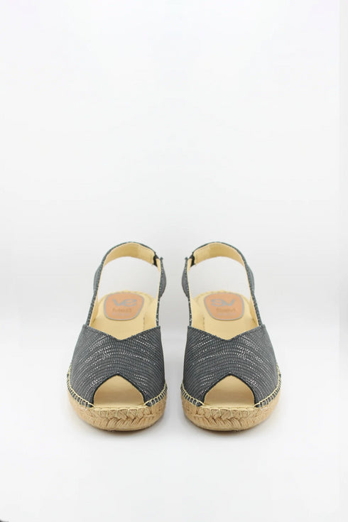 Salvi Calzados Woven Slingback Espadrille Wedge Sandals